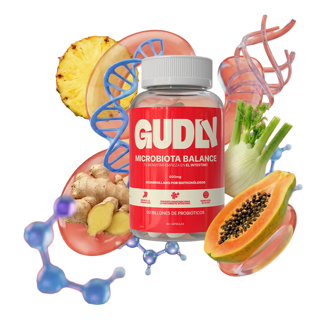 Microbiota Balance GUDLY con probióticos e inulina | 60 cápsulas
